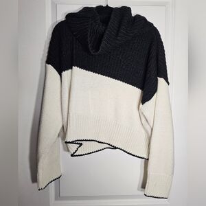 Topshop Colorblock Cowl Neck Sweater